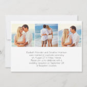 Elegantes, stylisches Script 4 Foto Nur verheirate Einladung (Rückseite)