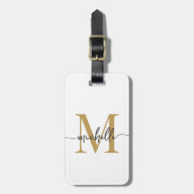 Elegantes, stylisches White Gold Monogram, Initial