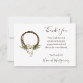 Elegantes Südliches Beerdigungsspiel Beileid Danke Mitteilungskarte (Vorderseite)