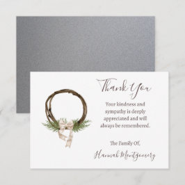 Elegantes Südliches Beerdigungsspiel Beileid Danke Mitteilungskarte