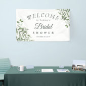 Elegantes sukkulentes Eukalyptus-Blätter Brautpart Banner (Messeveranstaltung)