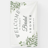 Elegantes sukkulentes Eukalyptus-Blätter Brautpart Banner (Vertikal)