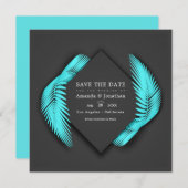 Elegantes Summer Beach Wedding Foto Save The Date (Vorne/Hinten)