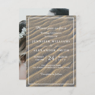 Elegantes Summer Custom Wedding Foto Einladung