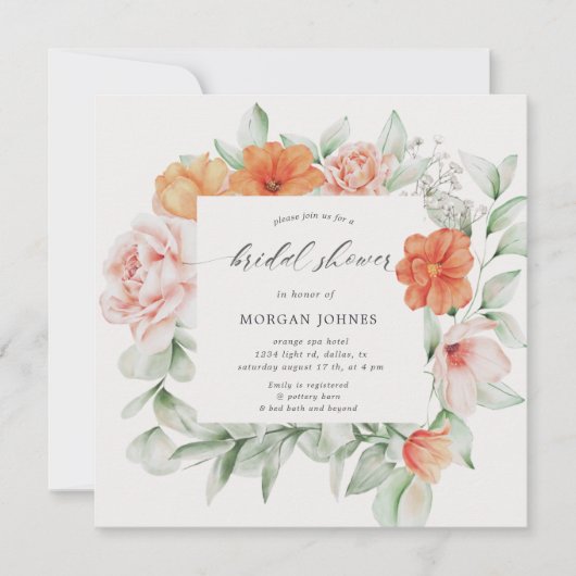 Elegantes Summer Garden Floral Brautparty (Vorderseite)