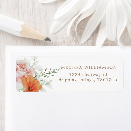 Elegantes Summer Garden Floral Rücksendesiegel (Insitu)