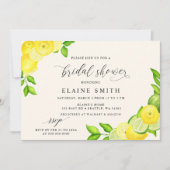 Elegantes Summer Lemon Limon Citrus Brautparty Einladung (Vorderseite)