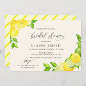 Elegantes Summer Lemon Limon Citrus Brautparty Einladung (Vorne/Hinten)