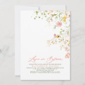 Elegantes Summer Meadow Wildblumen Brautparty Einladung (Vorderseite)