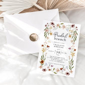 Elegantes Summer Meadow Wildblumen Brautparty Einladung