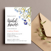 Elegantes Summer Meadow Wildblumen Brautparty Einladung