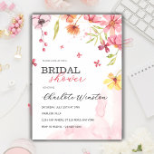 Elegantes Summer Meadow Wildblumen Brautparty Einladung