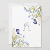 Elegantes Summer Meadow Wildblumen Brautparty Einladung (Rückseite)