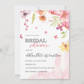 Elegantes Summer Meadow Wildblumen Brautparty Einladung (Vorderseite)