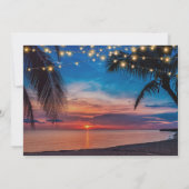 Elegantes Summer Palm Sunset Beach Brautparty Einladung (Rückseite)