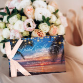 Elegantes Summer Palm Sunset Beach Brautparty Einladung