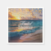 Elegantes Summer Sunset Beach Brautparty Napkins Serviette (Vorderseite)