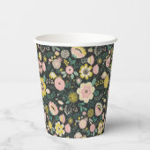 Elegantes Summer Wildblume Floral Brautparty Pappbecher (Rückseite)