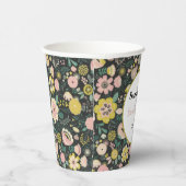 Elegantes Summer Wildblume Floral Brautparty Pappbecher (Rechts)