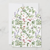 Elegantes Summer Wildblume Watercolor Brautparty Einladung (Rückseite)