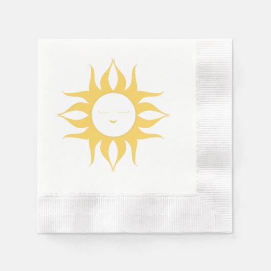 Elegantes Sun Design Paper Napkin Serviette (Vorderseite)