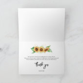 Elegantes Sunflower Script-Brautparty (Innenseite)