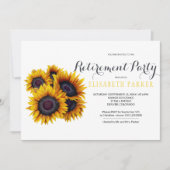 Elegantes Sunflowers Bouquet Retirement Party Einladung (Vorderseite)