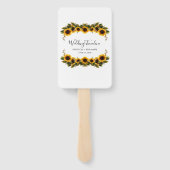 Elegantes Sunflowers Bouquet Wedding Programm Fächer (Rückseite)