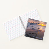 Elegantes Sunset Beach Gästebuch Spiral Notebook Notizblock (Innenseite)