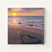 Elegantes Sunset Beach Gästebuch Spiral Notebook Notizblock (Rückseite)
