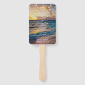 Elegantes Sunset Beach Sommer Hochzeitsprogramm Fächer (Rückseite)