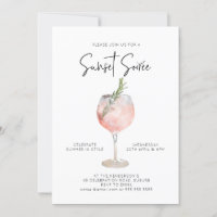 Elegantes Sunset Soiree Drinks Cocktail Party Rosa