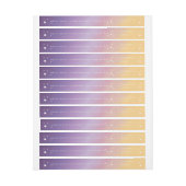 Elegantes Sunset Stars Wraparound Address Label (Bogen)