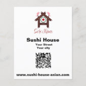 Elegantes Sushi Restaurant Foto Flyer (Hinten)