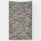 Elegantes süß rosa Blume Blossom Kirschmuster Banner (Vertikal)