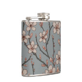 Elegantes süß rosa Blume Blossom Kirschmuster Flachmann (Rechts)