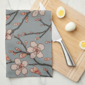 Elegantes süß rosa Blume Blossom Kirschmuster Geschirrtuch (Viertel Falte)