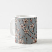 Elegantes süß rosa Blume Blossom Kirschmuster Kaffeetasse (Vorderseite Links)