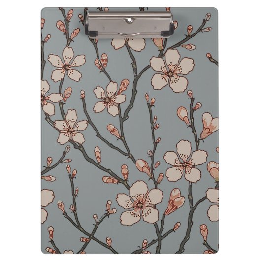 Elegantes süß rosa Blume Blossom Kirschmuster Klemmbrett (Vorderseite)