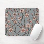 Elegantes süß rosa Blume Blossom Kirschmuster Mousepad (Mit Mouse)