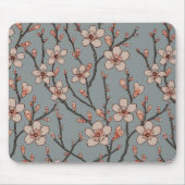 Elegantes süß rosa Blume Blossom Kirschmuster Mousepad (Vorne)