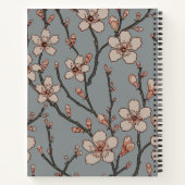 Elegantes süß rosa Blume Blossom Kirschmuster Notizblock (Rückseite)