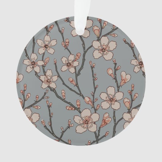 Elegantes süß rosa Blume Blossom Kirschmuster Ornament (Vorderseite)