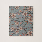 Elegantes süß rosa Blume Blossom Kirschmuster Puzzle (Vertikal)
