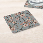 Elegantes süß rosa Blume Blossom Kirschmuster Rechteckiger Pappuntersetzer (angewinkelt)