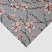 Elegantes süß rosa Blume Blossom Kirschmuster Seidenpapier (Ausschnitt)