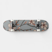 Elegantes süß rosa Blume Blossom Kirschmuster Skateboard (Horizontal)
