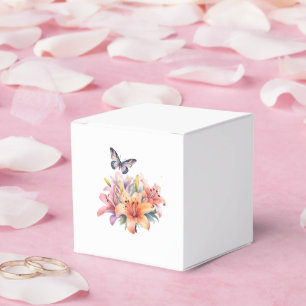 Elegantes süßes Blumen- und Schmetterlingsdesign Geschenkschachtel