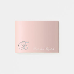 Elegantes, süßes, stilvolles Mädchen -Monogramm Post-it Klebezettel