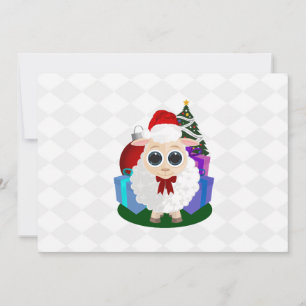 Elegantes süßes Weihnachtsschaf Winter Feiertagskarte